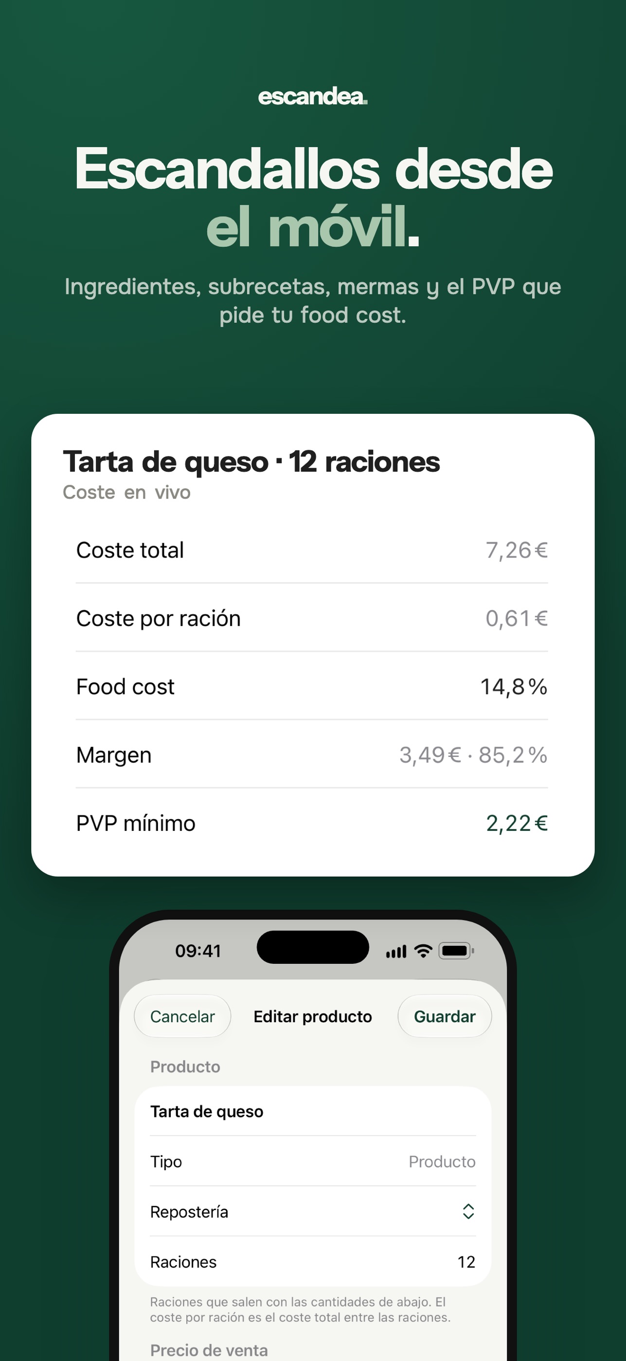 Screenshot 4 of Escandea: escandallos y costes