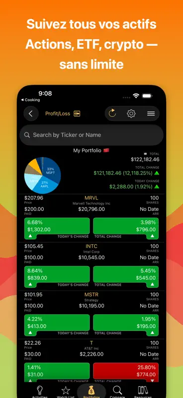 Stocks Live + Bourse Actions screenshot 5 of 10