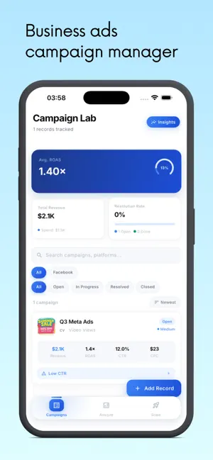 Ads Scale Hub Manager screenshot 1