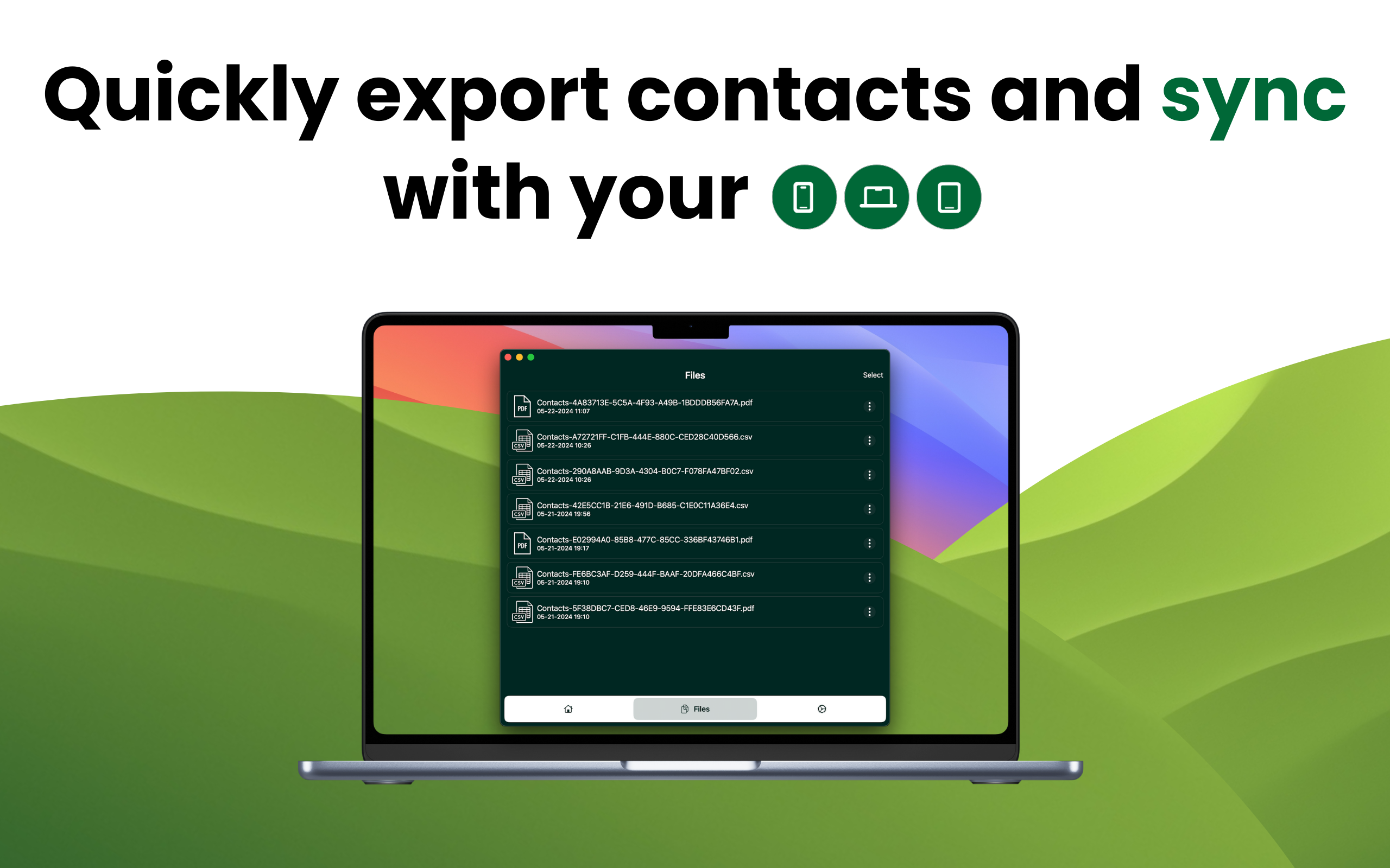 Export Contact,Address & Notes