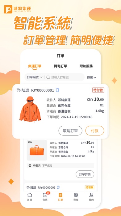 派將集運 screenshot