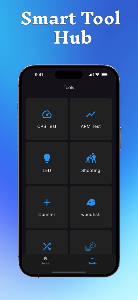 Auto Clicker,Click Assistant - Explore the app's 'Tools' section, featuring a versatile collection of utilities from the 'CPS Test' to the engaging 'Shooting Game'.