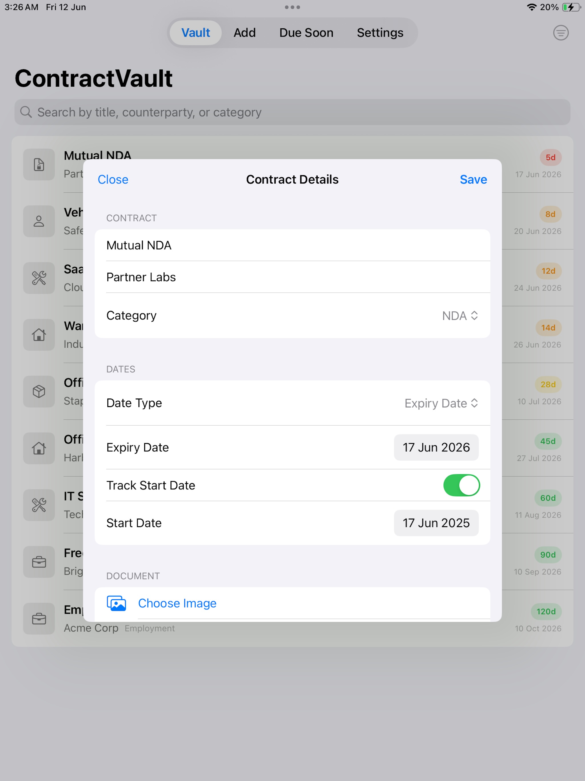 Contract Vault screenshot 7
