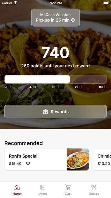 Mi Casa Mexican Restaurant iPhone screenshot 1 - Food & Drink app