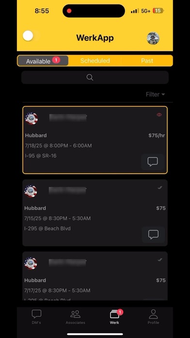 WerkApp iPhone screenshot 1 - Productivity app