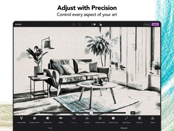 Turn Photo to Sketch: Graphite iPad screenshot