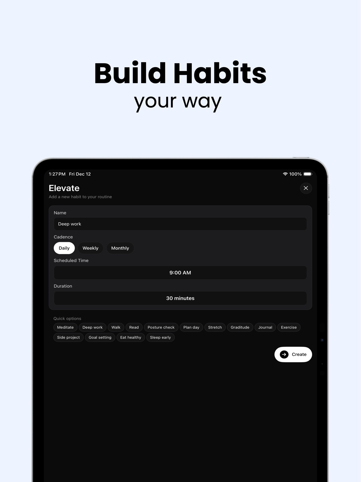 Habit Tracker - Elevate ipad screenshot 3