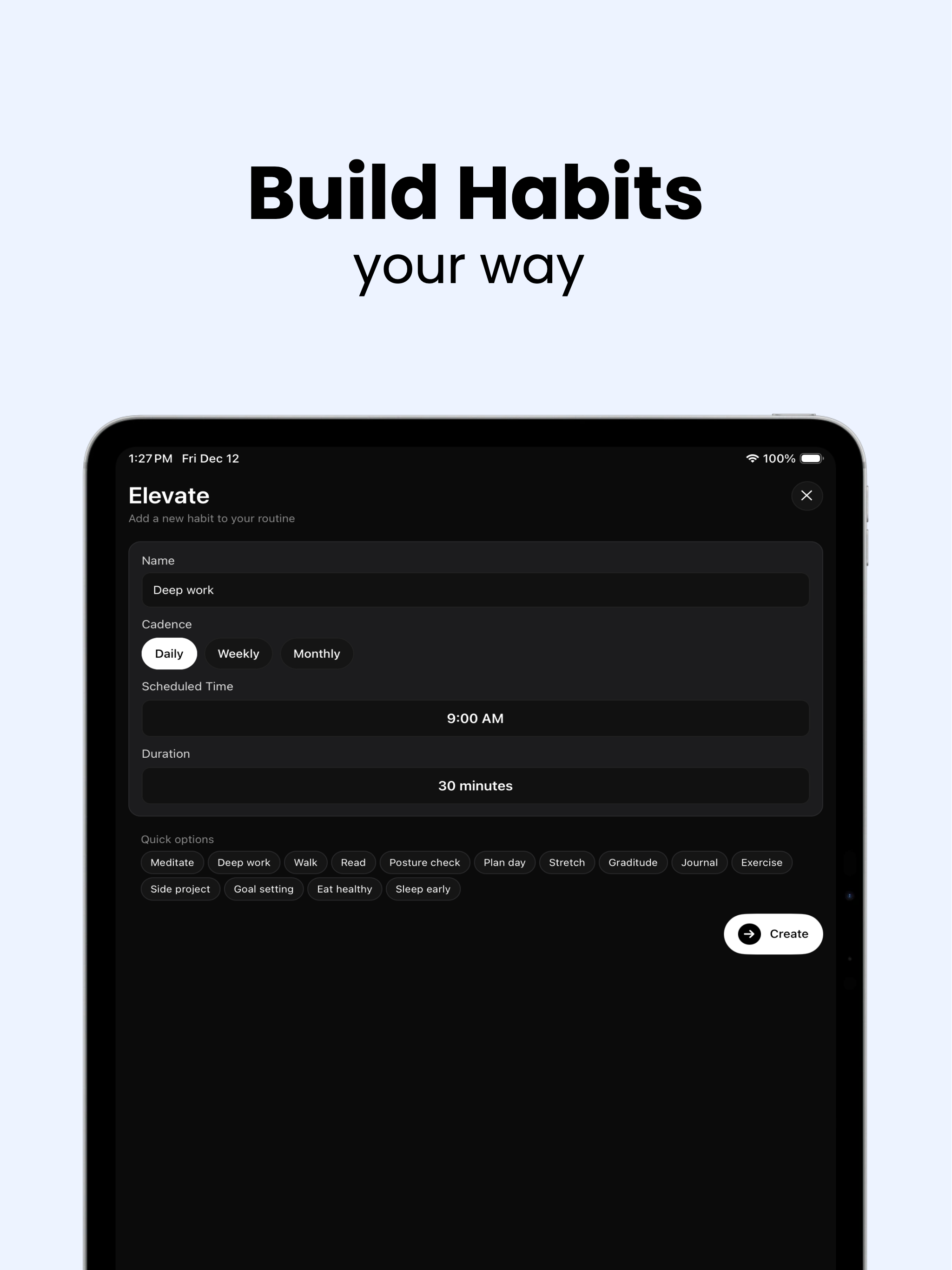 Habit Tracker - Elevate