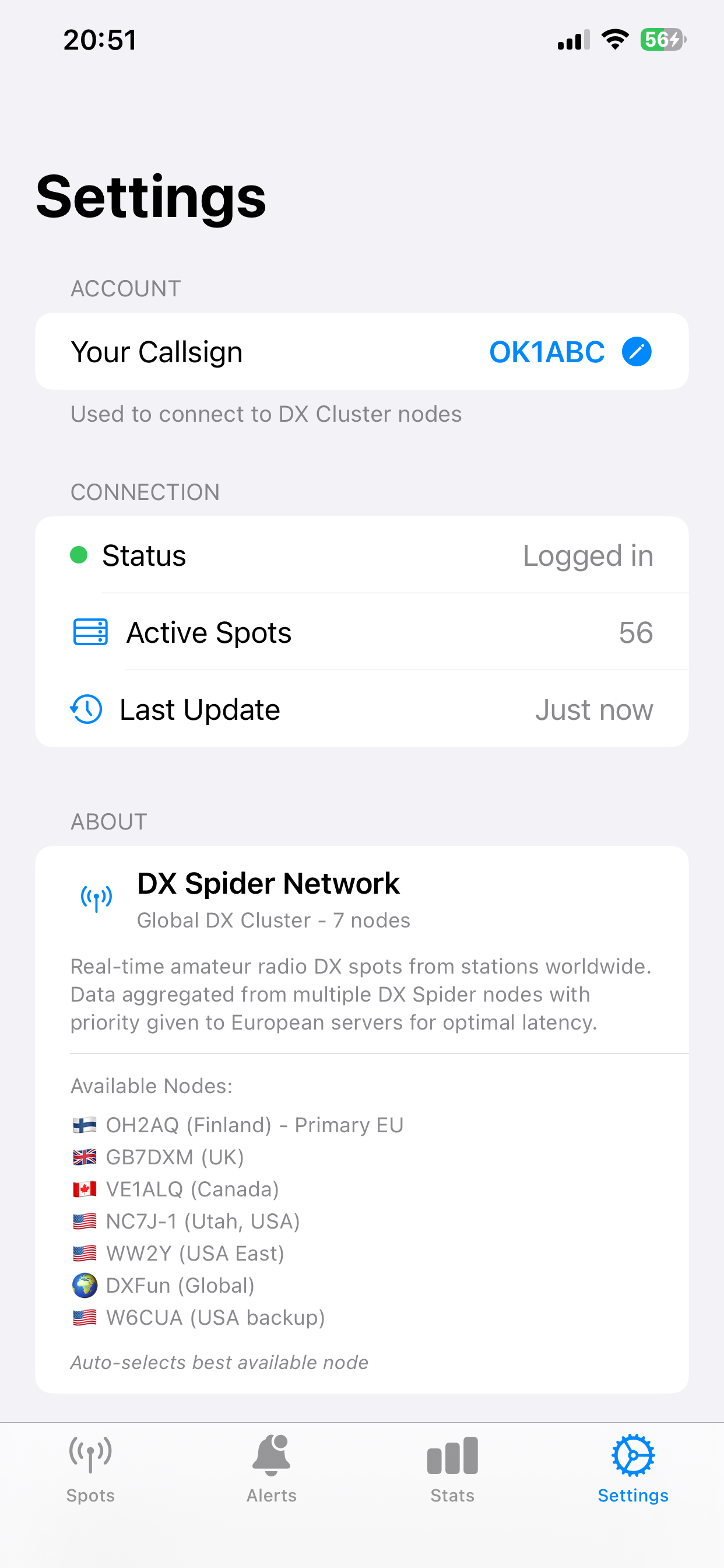 DX Cluster monitor