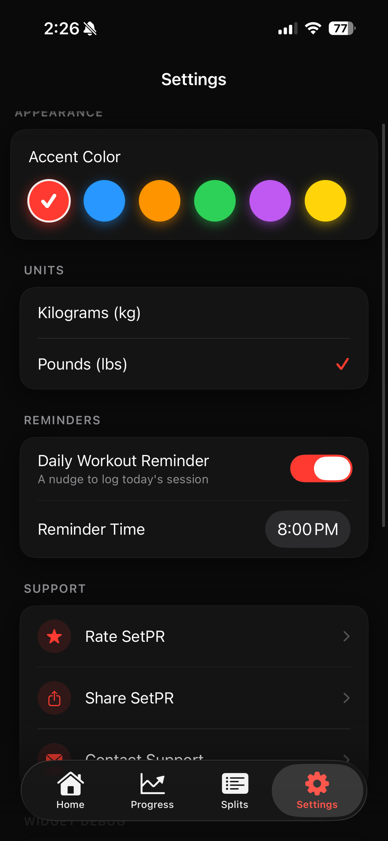 SetPR - Lift Tracker