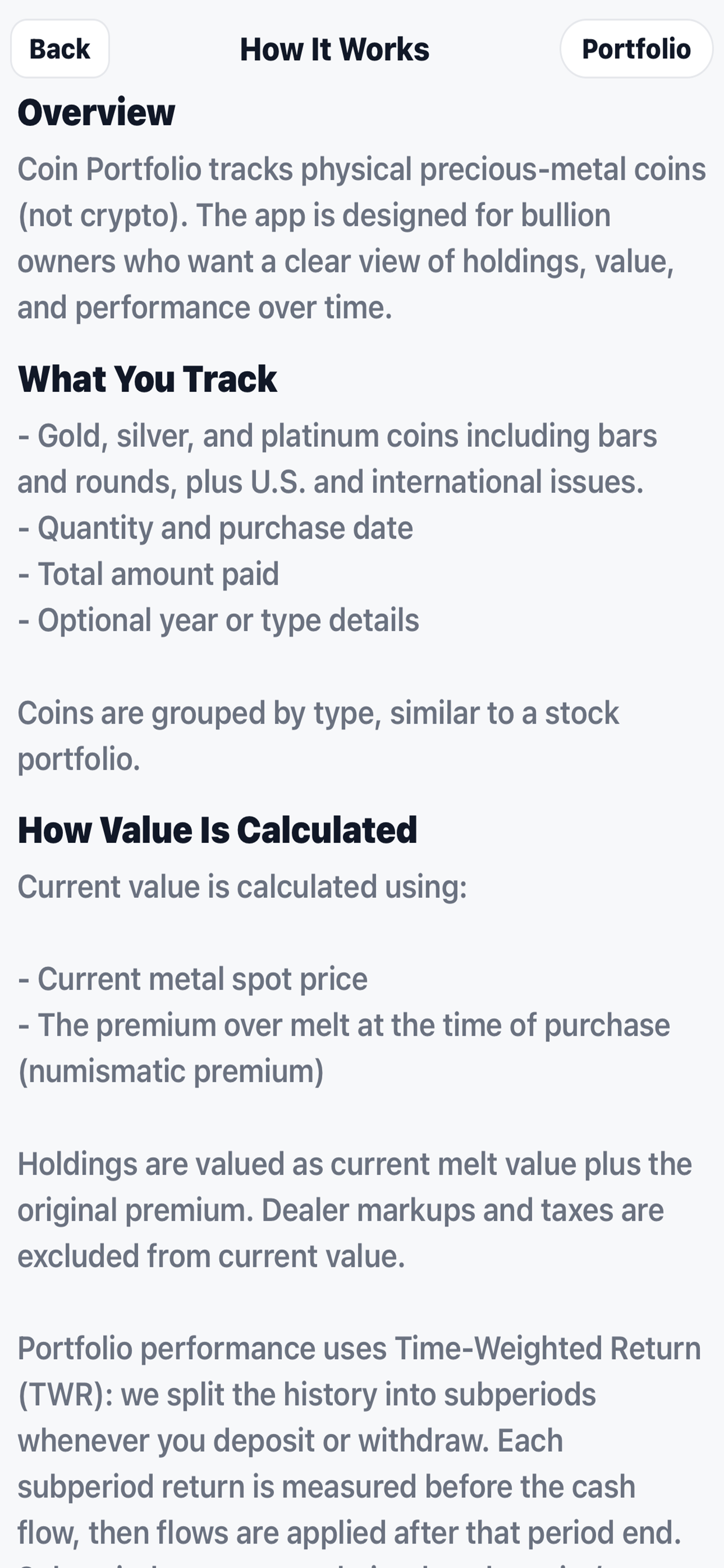 Coin Portfolio