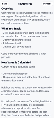Coin Portfolio screenshot