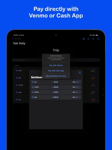 Tab Tally - Split Group Bills iPad screenshot