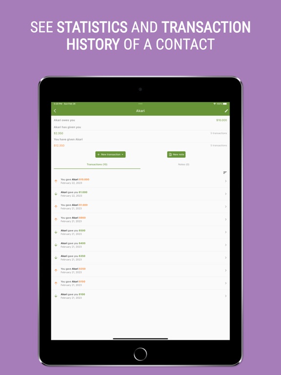 Sono: Debt tracker and manager iPad screenshot 3 - Finance app