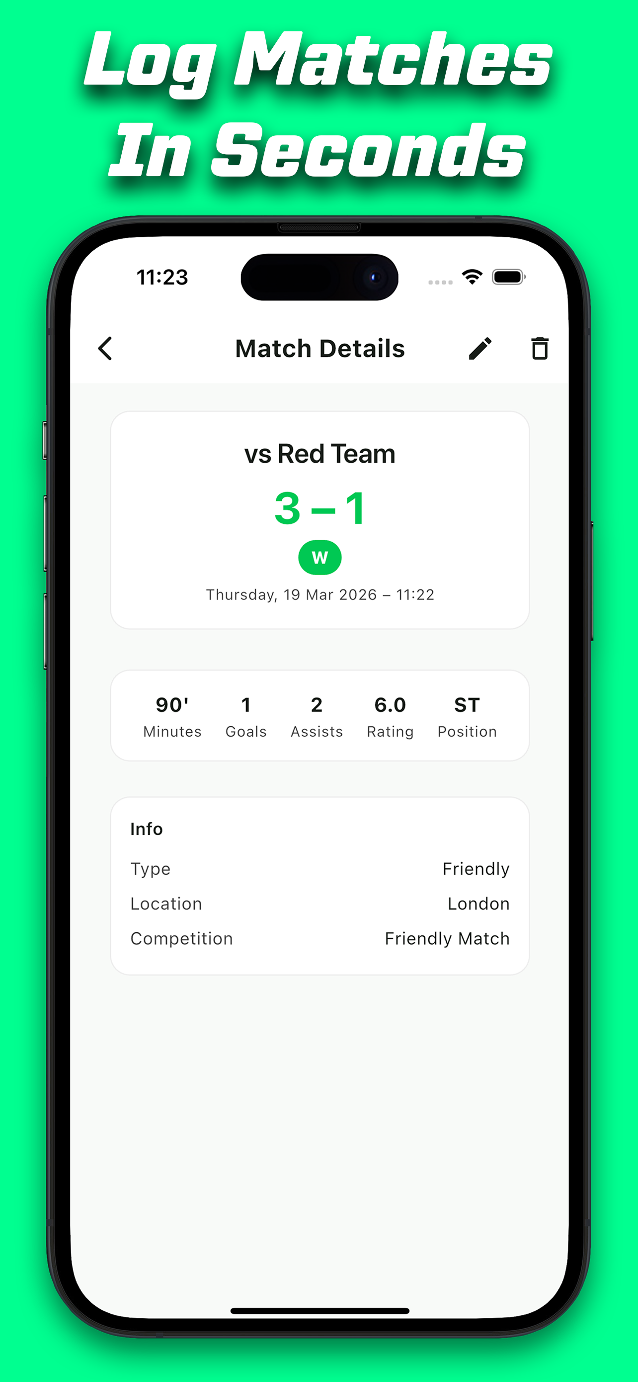 MatchNotes - Friendly Analysis