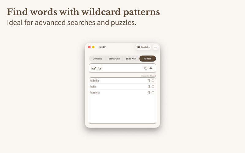 wrdlr Word Finder screenshot