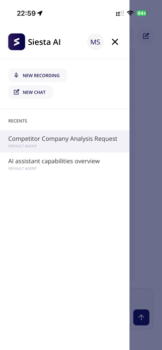 Siesta Ai app Screenshot 6 of 9