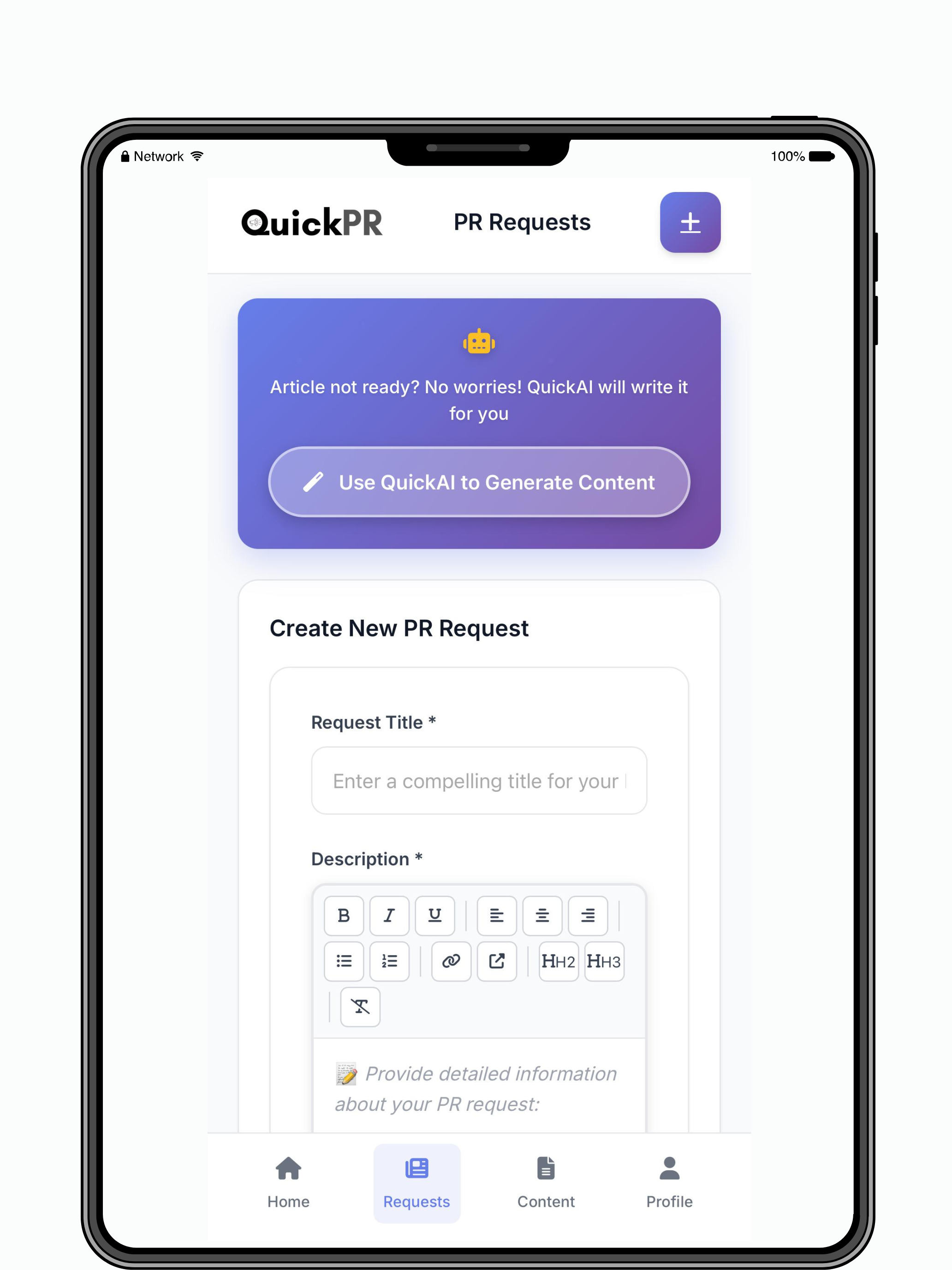QuickPR - Press Release