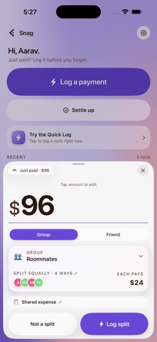 Snag: Quick Log Splits Screenshot 4 of 5