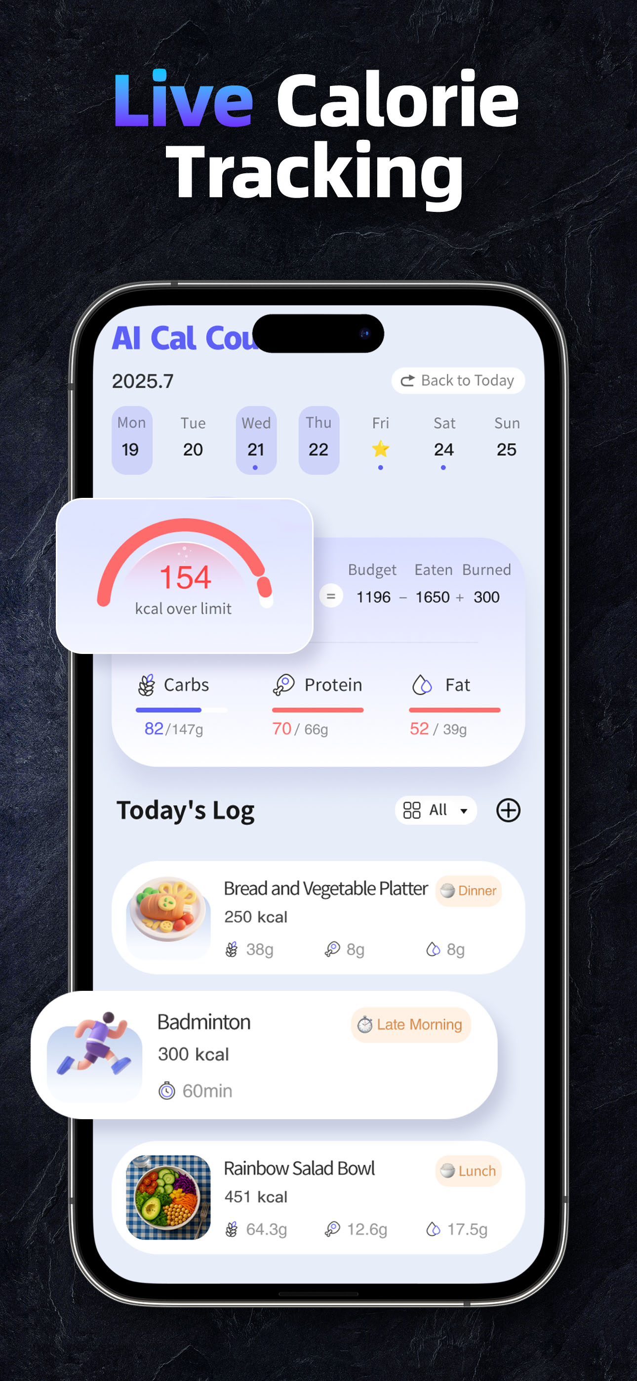 轻食日记 - AI拍照饮食记录 运动增肌健身记录 screenshot 3
