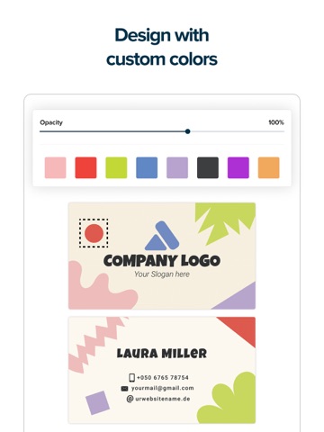 Business Card Maker - Visiting iPad screenshot