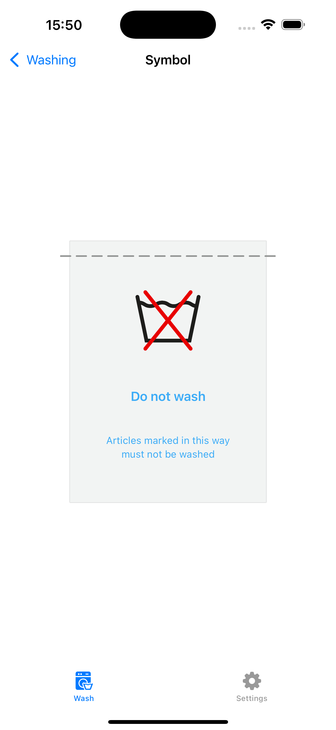 Wash - Laundry symbols