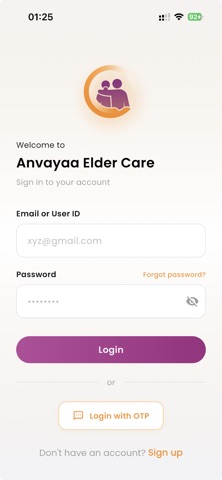Anvayaa Elder Care iPhone screenshot