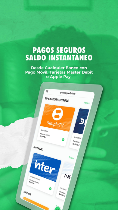 Recargas24hrs iPhone screenshot 4 - Business app