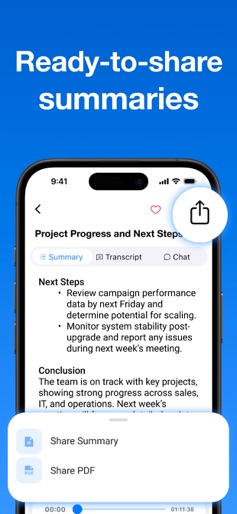 Summary: AI Meeting Note Taker screenshot 5