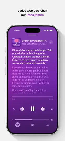 Screenshot von Apple-Podcasts auf dem iPhone 5