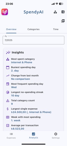 Spendy AI - Budget Screenshot 1 of 10