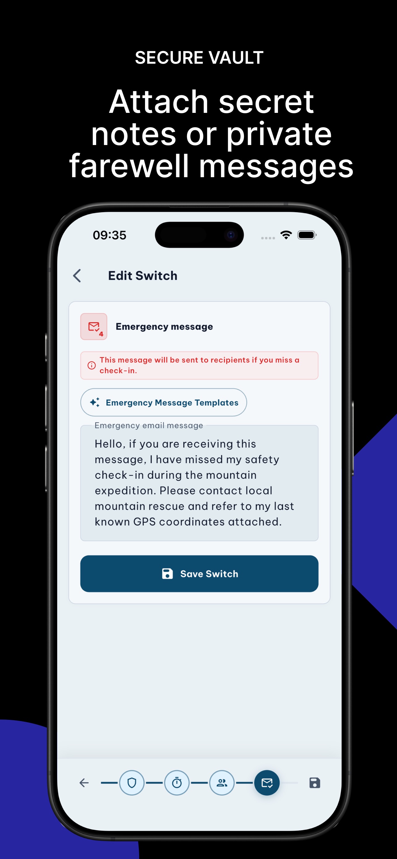 Screenshot 5 of Dead Man Switch: Safety Alert