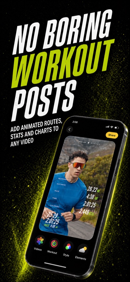 Rushes: Workout Video Overlays screenshot 1