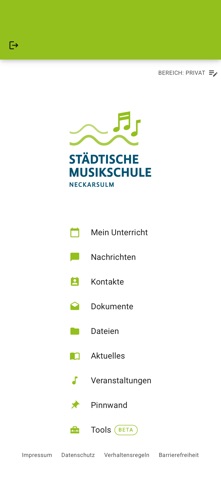 Städt. Musikschule Neckarsulm iPhone screenshot