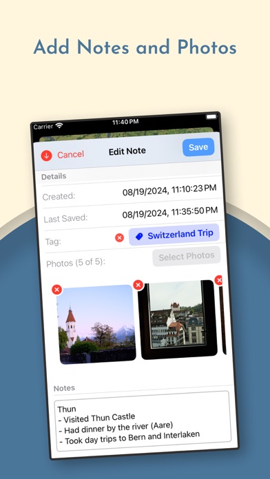 Travel Journal - Pyxis Screenshot