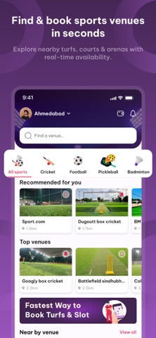 Bookysta – Book Sports & Play iPhone screenshot 1