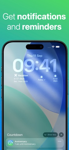 Countdown iPhone screenshot