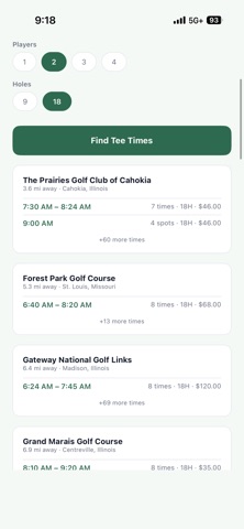 Just Tee Times USA Screenshot 3 of 4