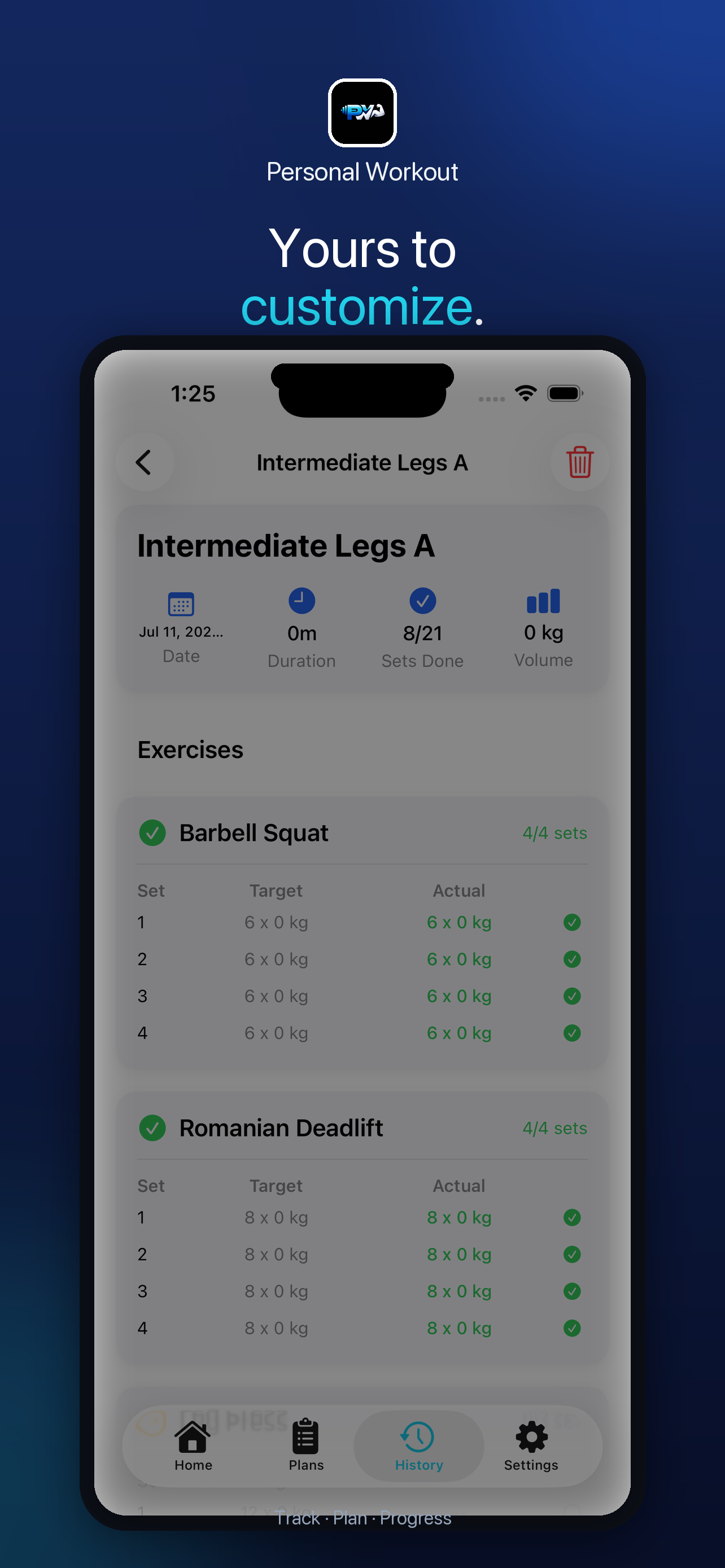 Personal Workout screenshot 7