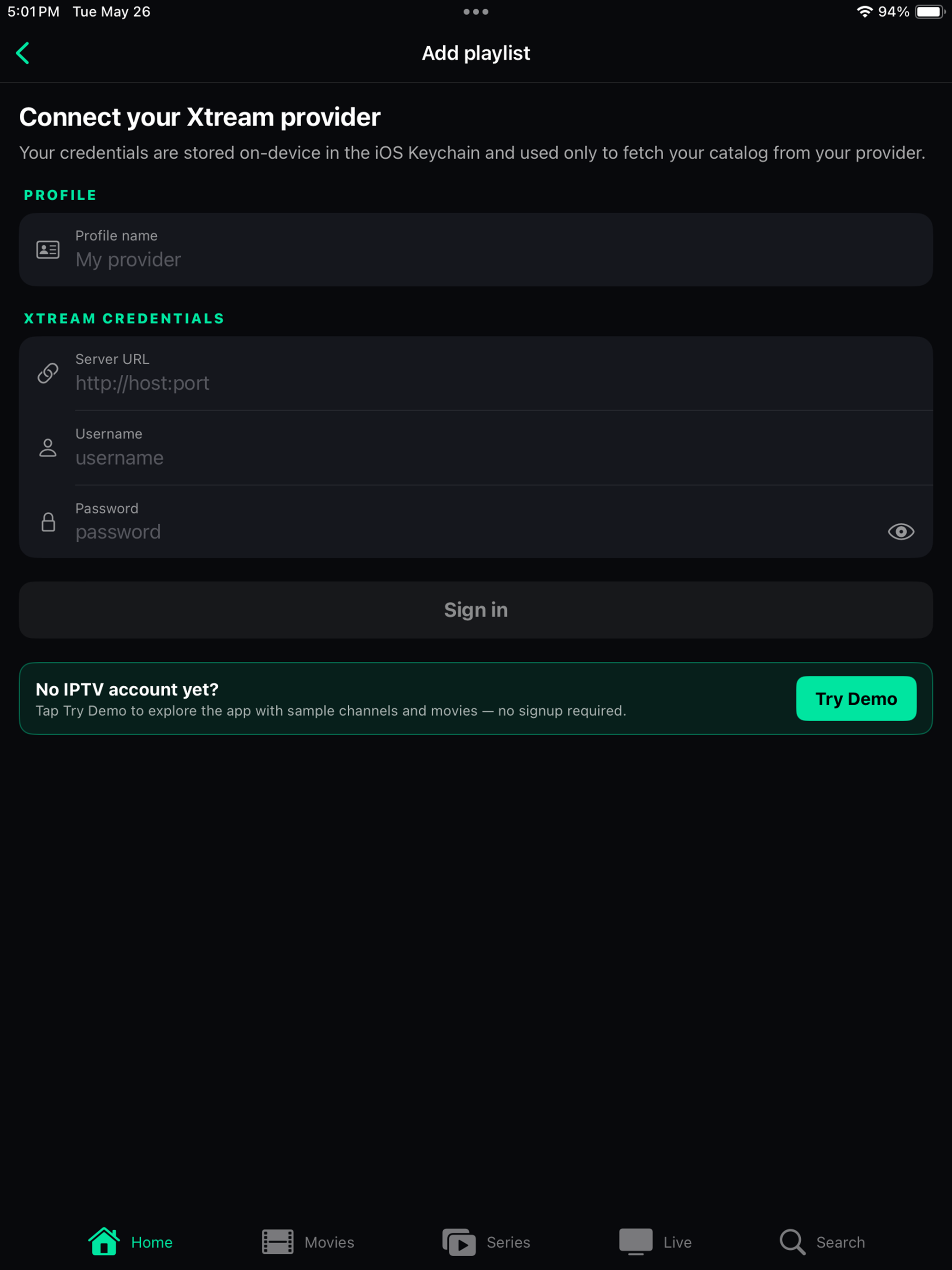 TnC IPTV Player