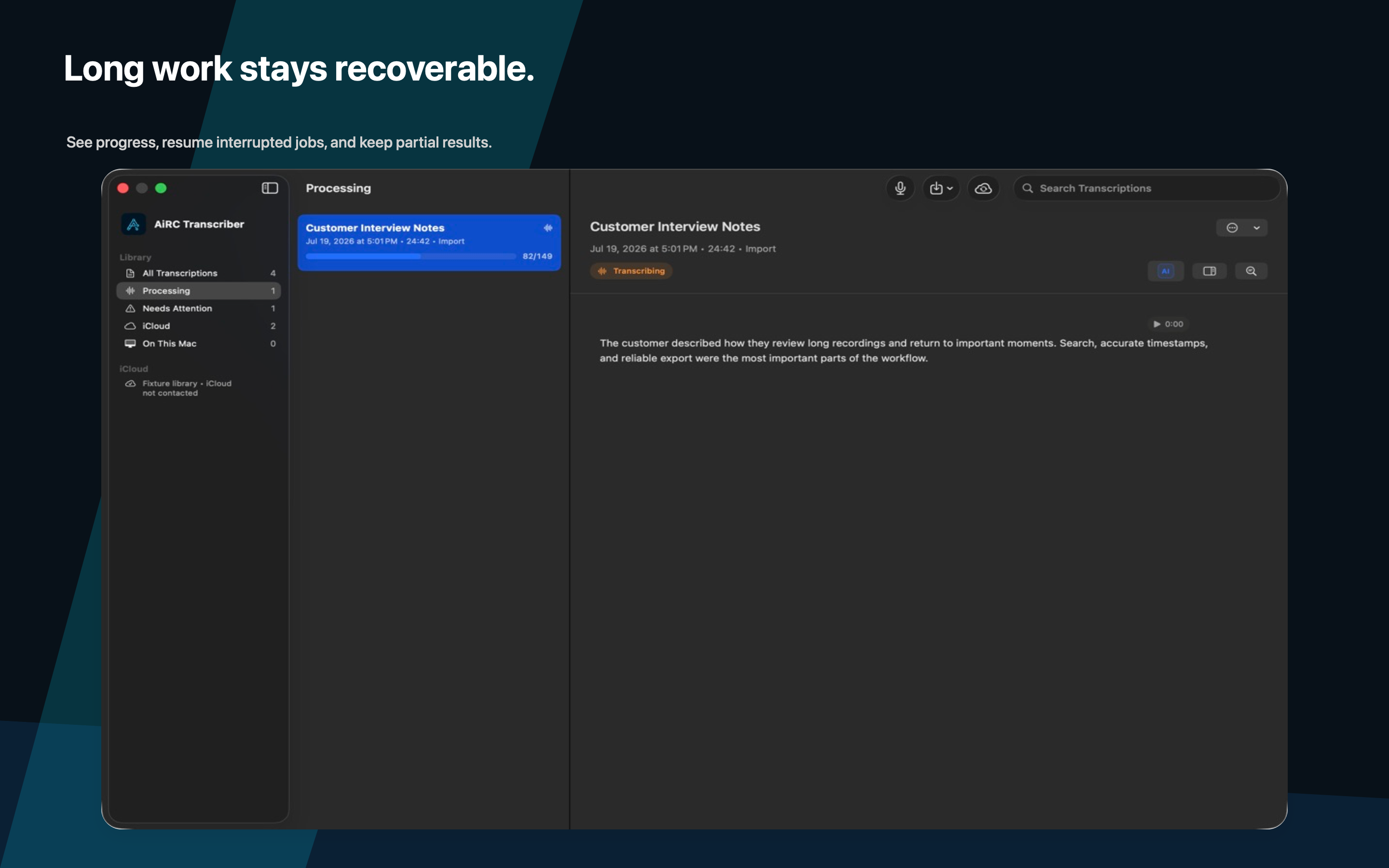 AiRC Transcriber screenshot 8
