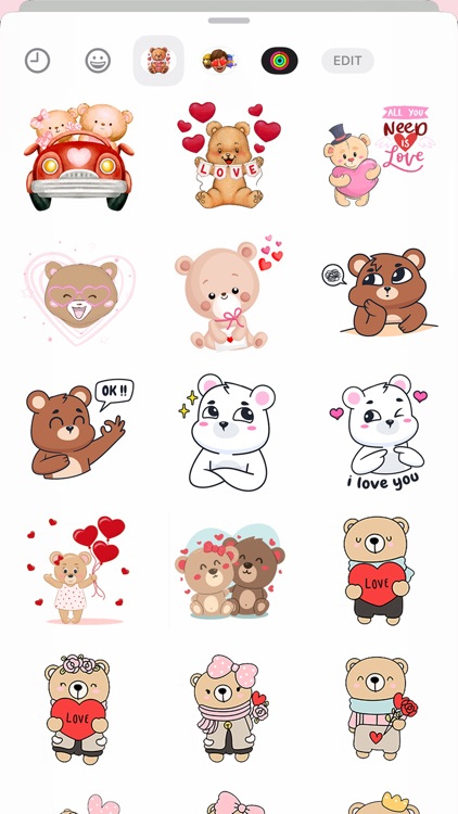 Lovely Bear Stickers Set
