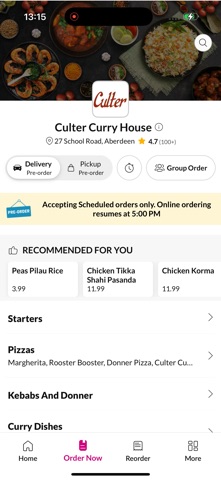 Culter Curry House Aberdeen screenshot