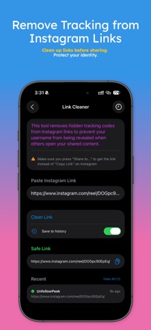 UnfollowPeek screenshot
