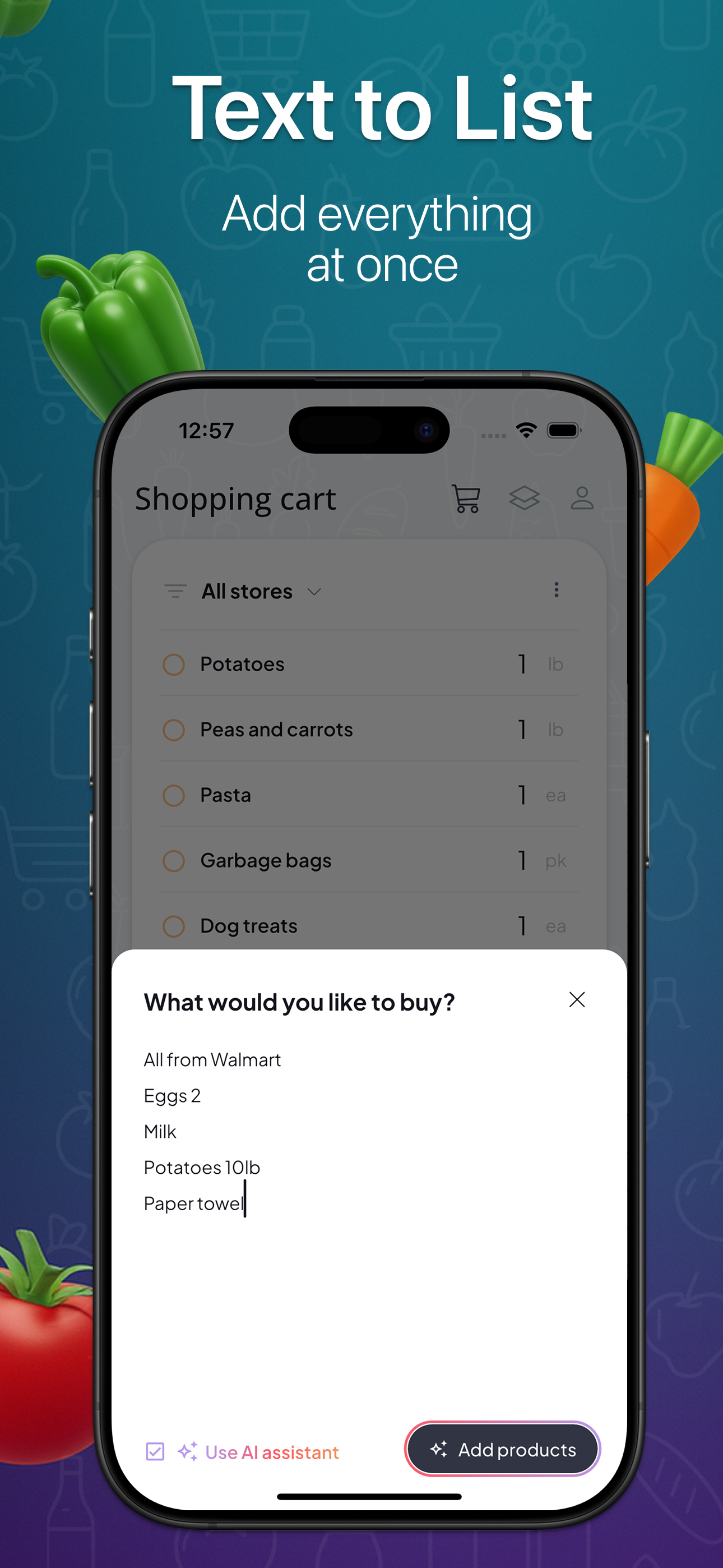 AI Grocery Shopping List
