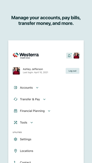 Westerra CU Business Banking iPhone screenshot 4 - Finance app