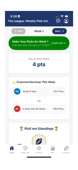 The League: Weekly Pick'em screenshot 2