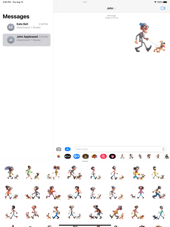 Screenshot #4 pour Goofy Dogwalker Stickers