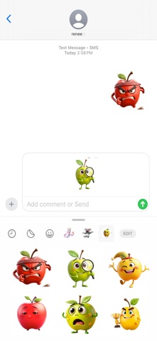 滚动苹果贴纸 screenshot