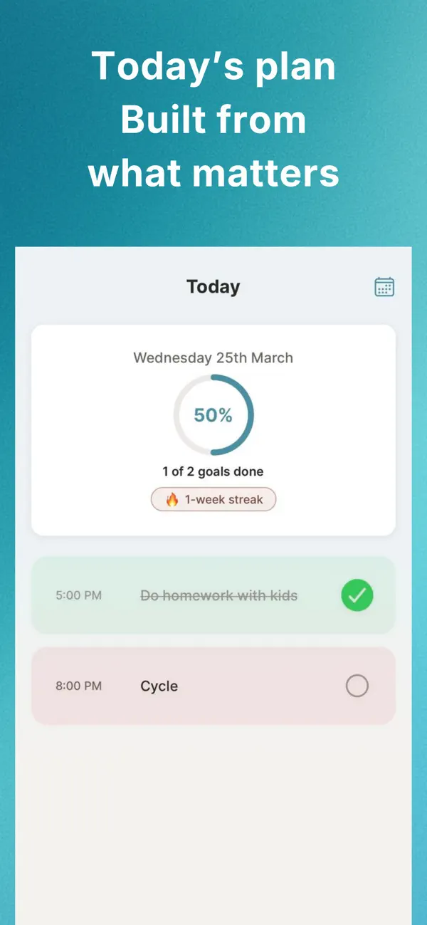 Screenshot #3 pour iAction: Weekly Goals
